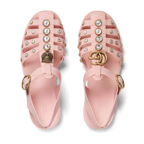 gucci sandal rubber|gucci rubber sandals women is.